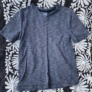 Tony Hawk Grey Slight Stripe Heather V-neck Tee